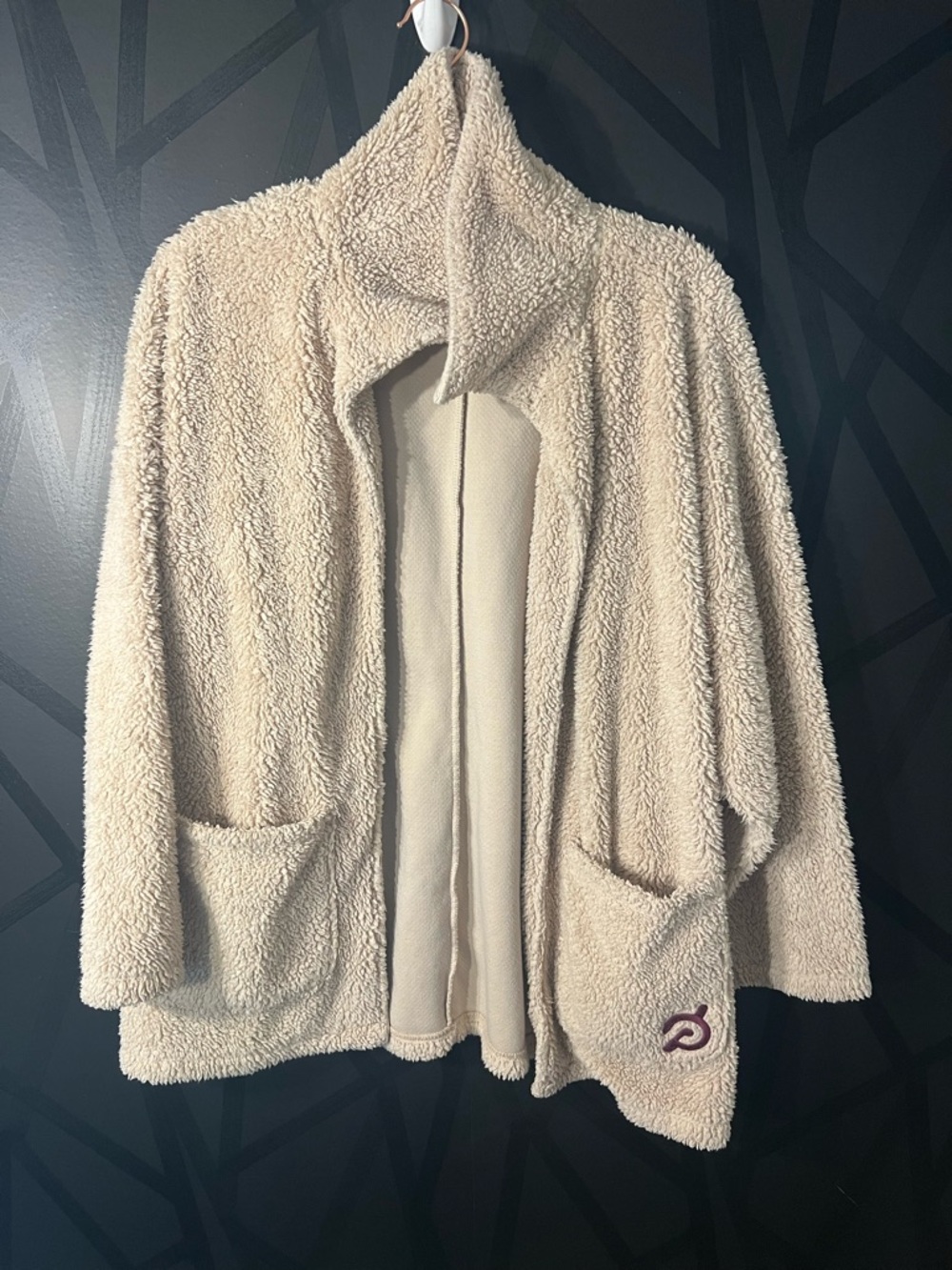 Peloton Cozy Cream Sherpa Hoodie Jacket